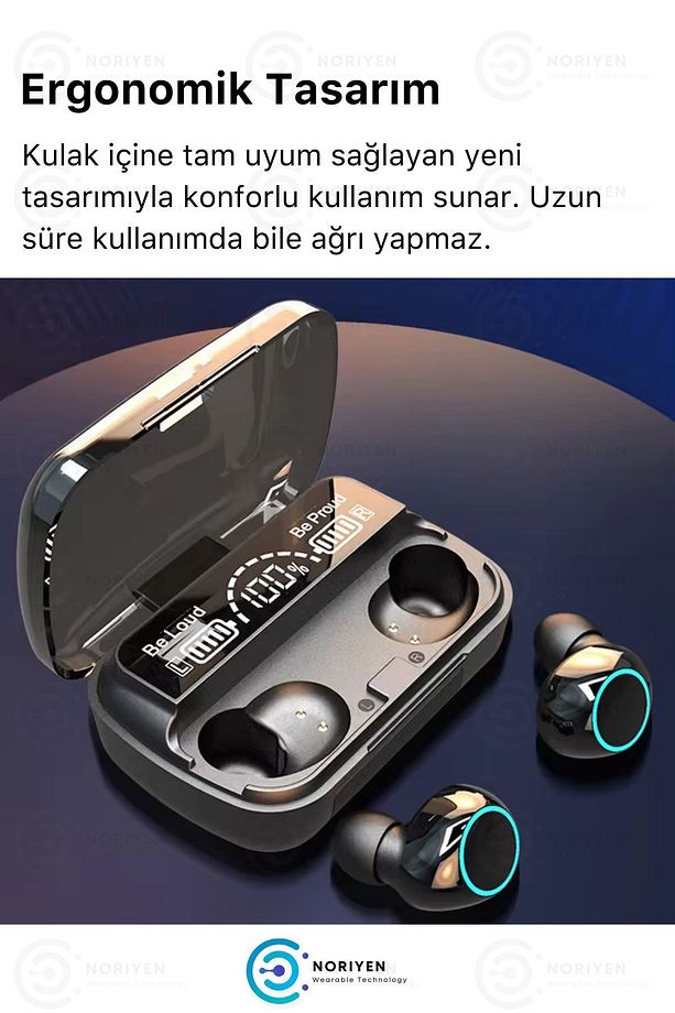 M30 Powerbanklı Gaming HD Ses Dokunmatik LED Göstergeli 5.2 Bluetooth Mikrofonlu Kablosuz Kulaklık - 7