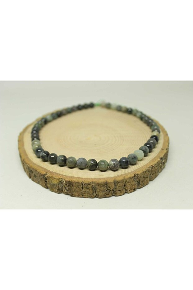 Bracelet Boy Emerald Stone Half Chain 8mm (18cm in Length)