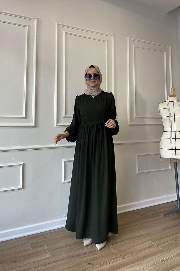 Hürrem Elbise Ferace Yeşil - 4