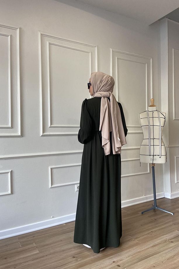 Hürrem Elbise Ferace Yeşil - 3