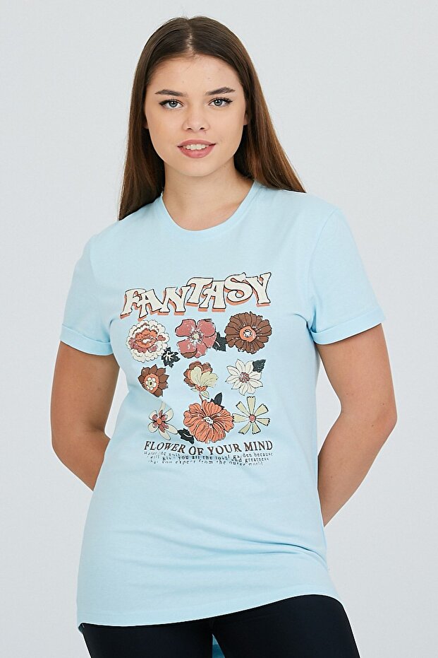 Powder Blue Double Sleeve Cotton Basic - 2