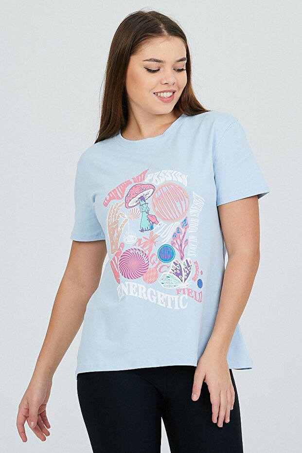 بودرة زرقاء أساسية مطبوعة من الأمام - 1