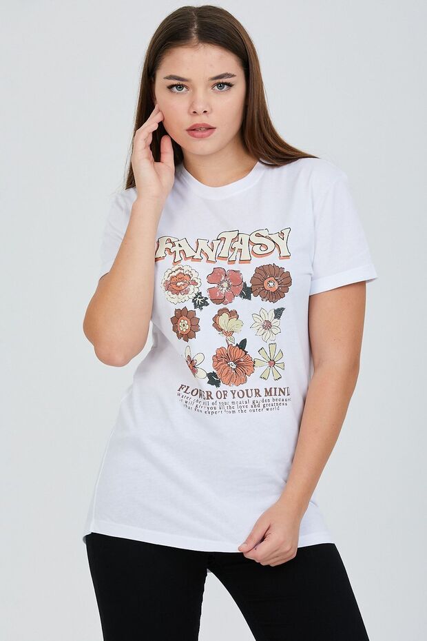 White Double Sleeve Cotton Basic - 1