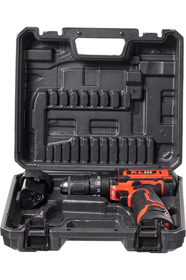 KE2220DM-DB 12 Volt 2.0 Amper Li-ion Şarjlı Darbeli Vidalama / Matkap Çift Akülü ve Çantalı - 3