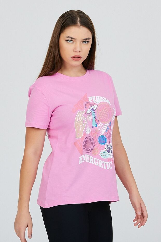 زهر الكرز الوردي الأمامي المطبوع الأساسي - 5