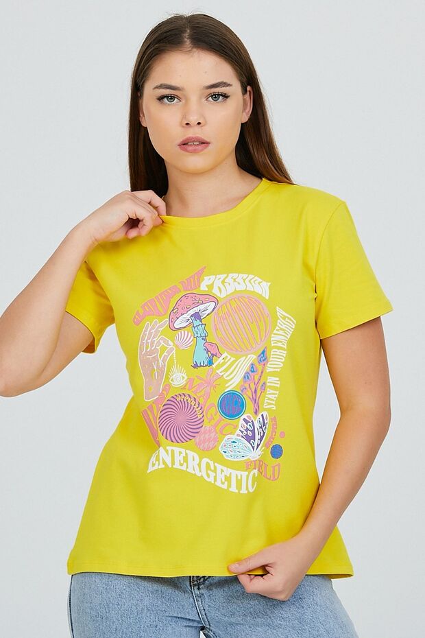 طباعة أمامية صفراء أساسية - 4