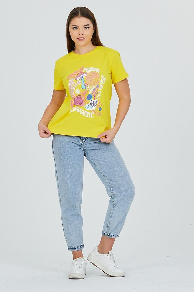 طباعة أمامية صفراء أساسية - 1