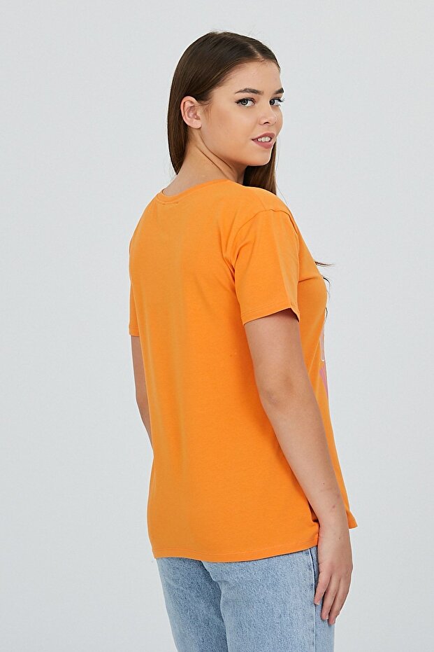 تصميم أساسي مطبوع برتقالي فاتح - 5