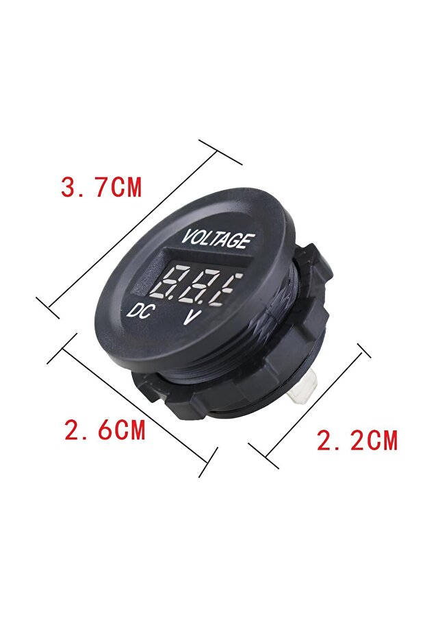 DC7V-30V LED Panel Mini Dijital Voltmetre - Turuncu - 3