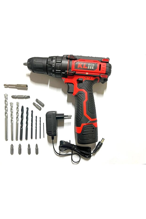 KE2220DM-DB 12 Volt 2.0 Amper Li-ion Şarjlı Darbeli Vidalama / Matkap Çift Akülü ve Çantalı - 2