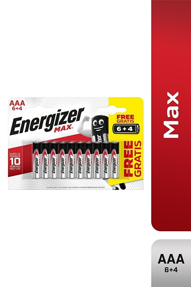 Alkalin Max Aaa Ince Kalem Pil 6+4 - 1