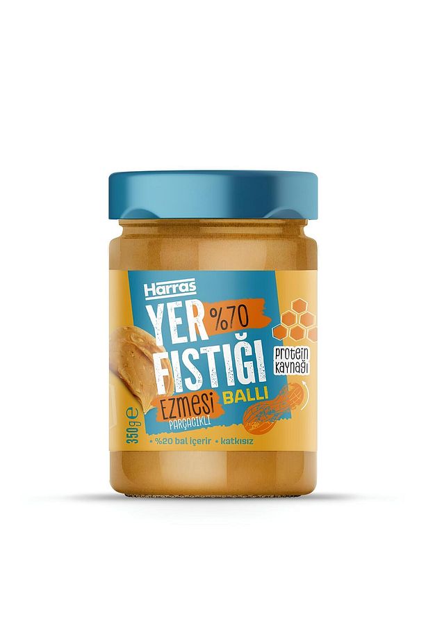 Katkısız Ballı Parçacıklı Yer Fıstığı Ezmesi %70 fıstık %20 bal 4 Adet X 350gr - 2