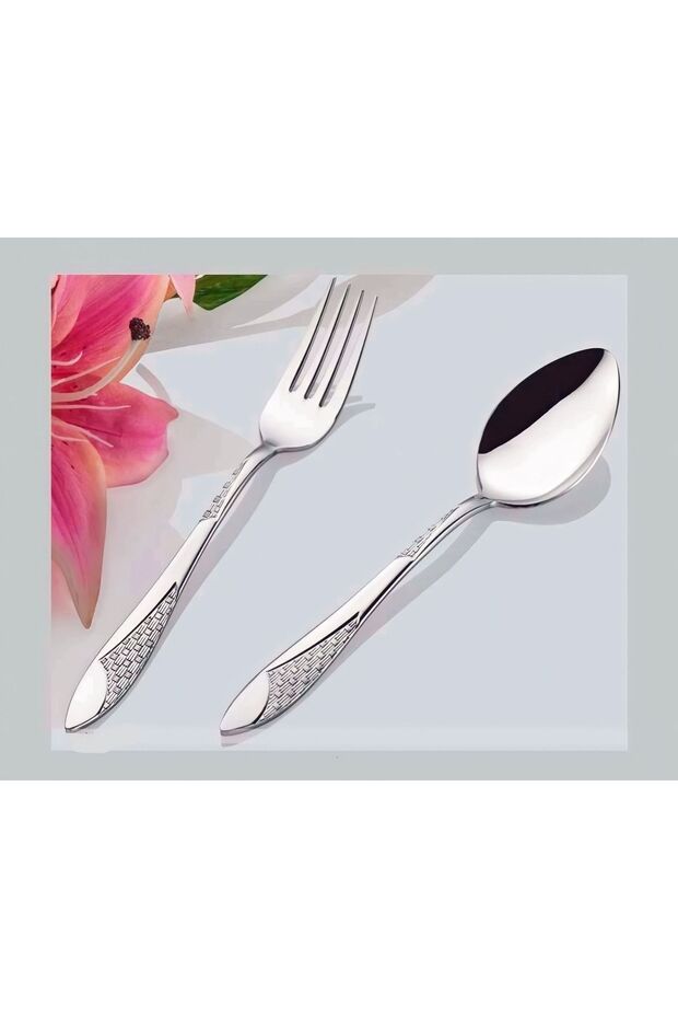 Çelik Hasır Tatlı Kaşığı Ve Tatlı Catalı 6×6 - 1