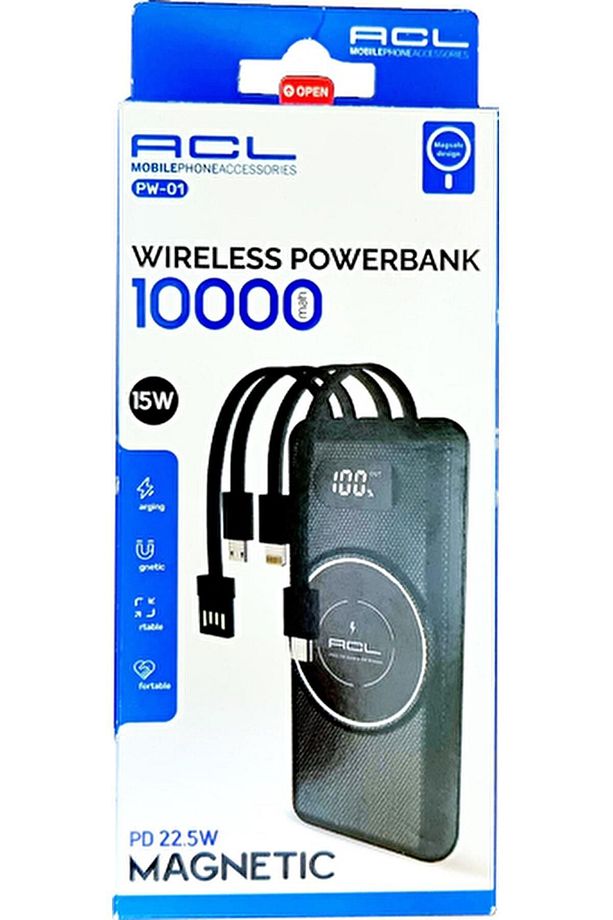 Wıreless Powerbank 10.000 Mah Pd 22.5 W Magnetik Pw-01 Modern Tasarım 826334 - 1