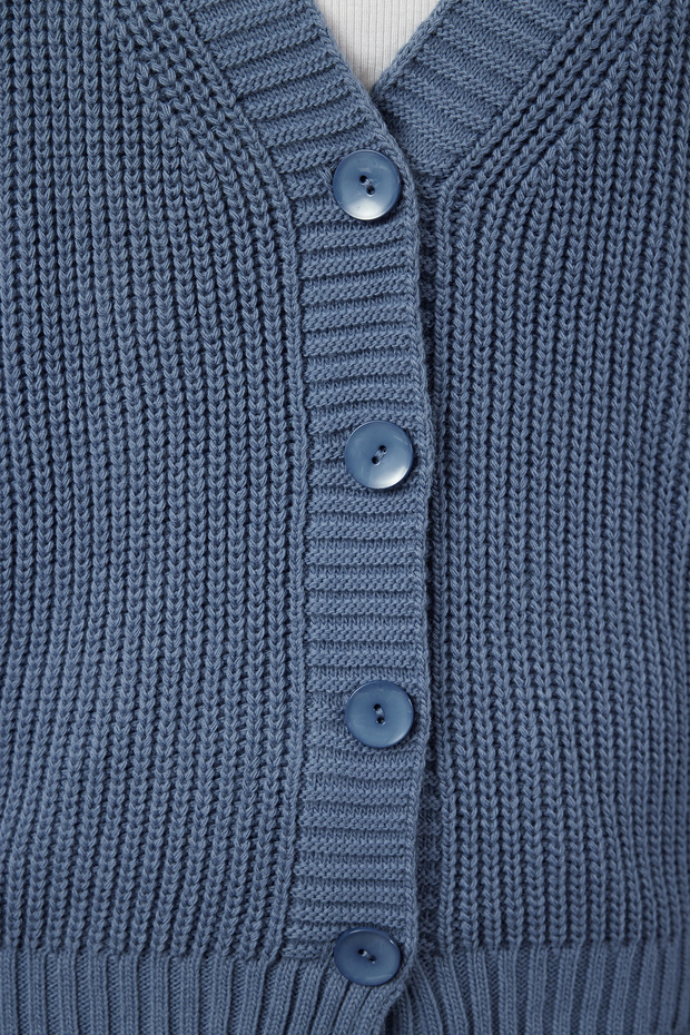 Indigo Couple Basic V Yaka Triko Hırka TWOAW24HI00383 - 5
