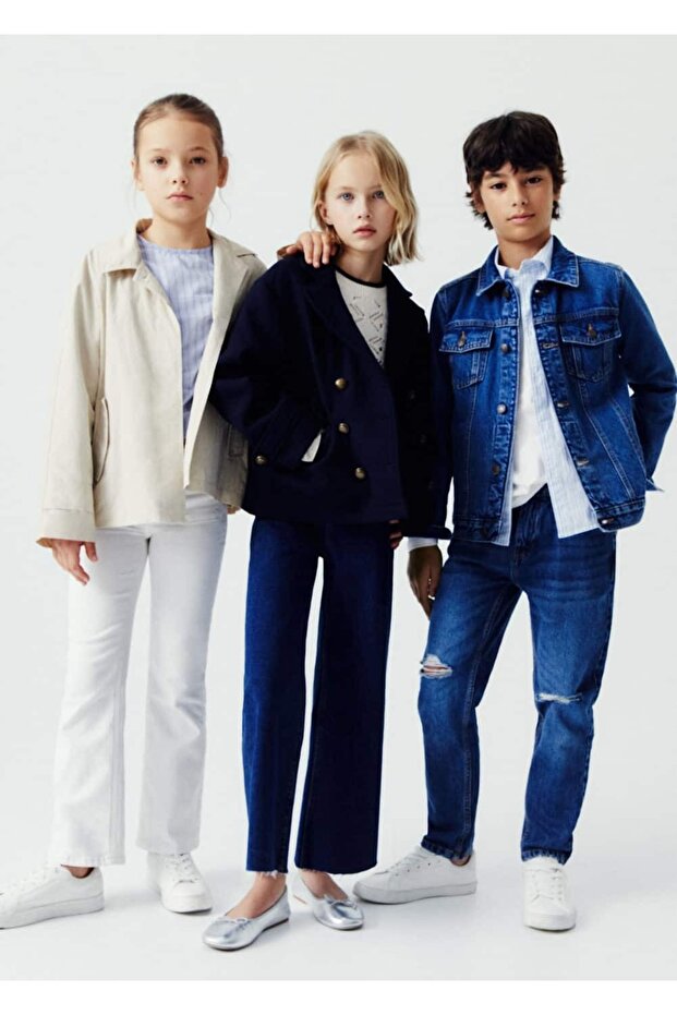 İspanyol paça cepli jean pantolon - 5