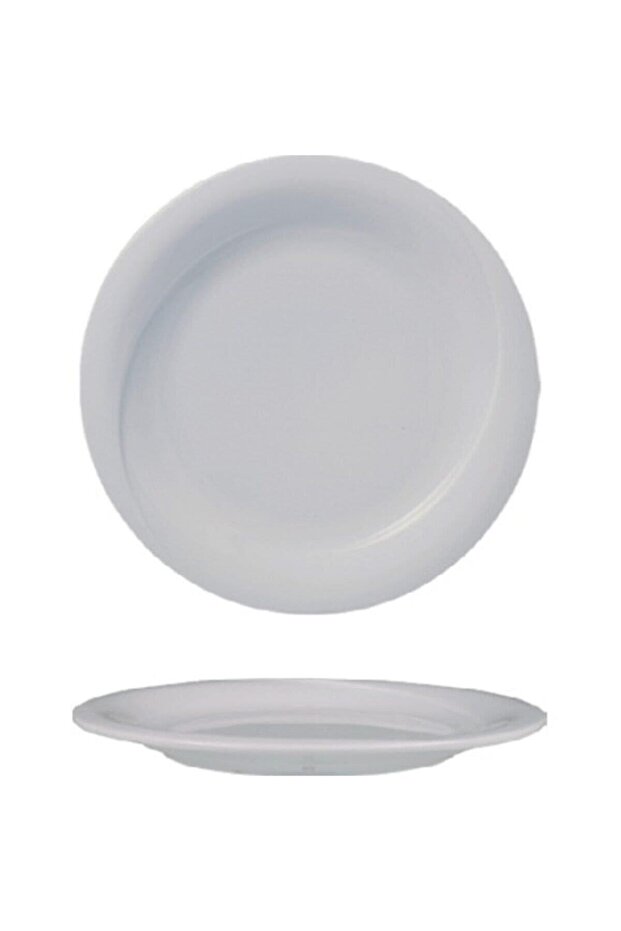 Porcelain Xtanbul Flat Serving Plate 25 cm 6 Pieces 001-01-Xt25Du