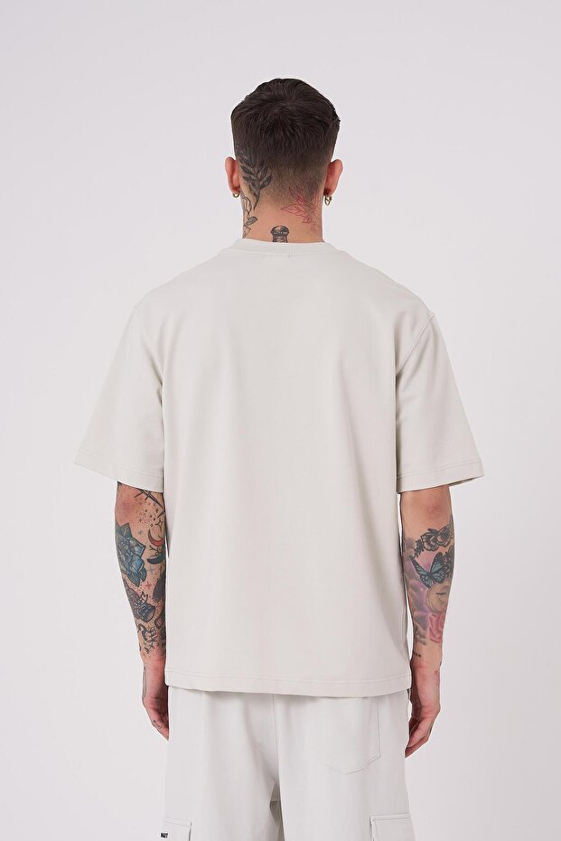 Ανδρικό μπλουζάκι No Name Basic Relaxed Grey - 4