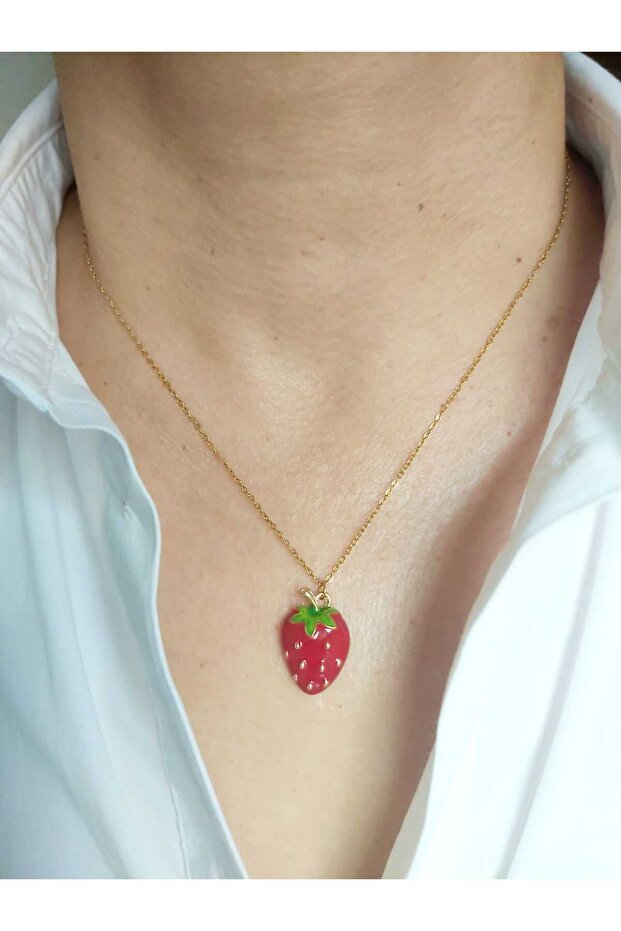 Çilek Figürlü Kolye - 1