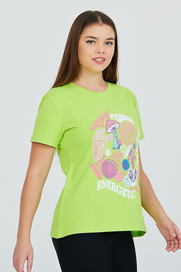 النيون الأخضر الأمامي المطبوع الأساسي - 3