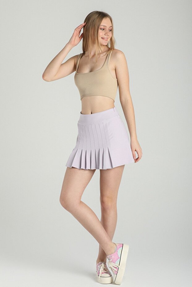 Lilac Pleated Tennis Skirt