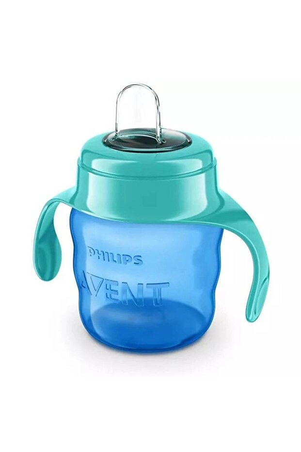 Avent SCF551/05 كوب أزرق اللون مضاد للانسكاب للأطفال بعمر 6 أشهر فما فوق، 200 مل