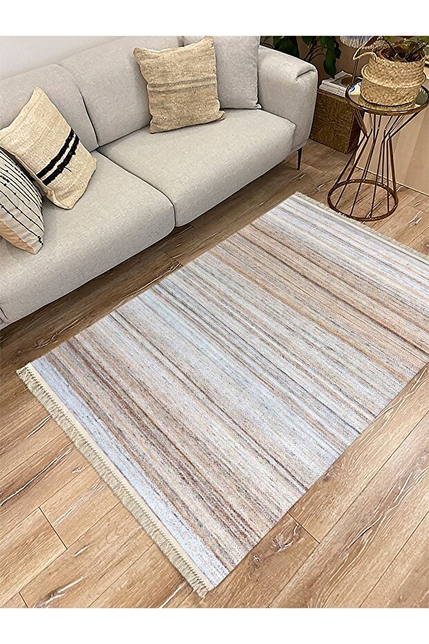 Cotton Series Multy Tones Marble Look Antique Patterned Decorative Woven Base Rug