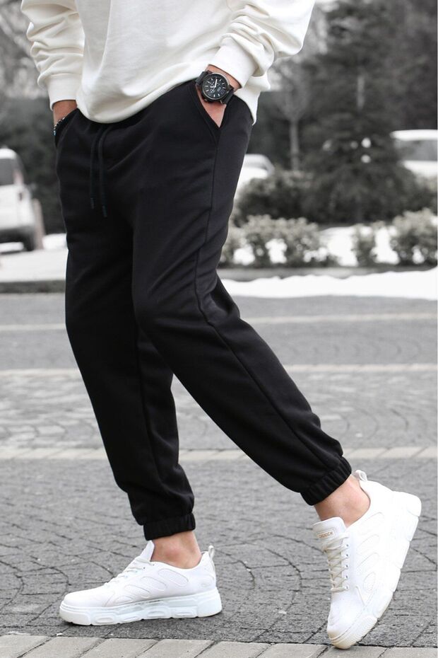 Men's 3-Thread Elasticated Jogger Pants Sweatpants