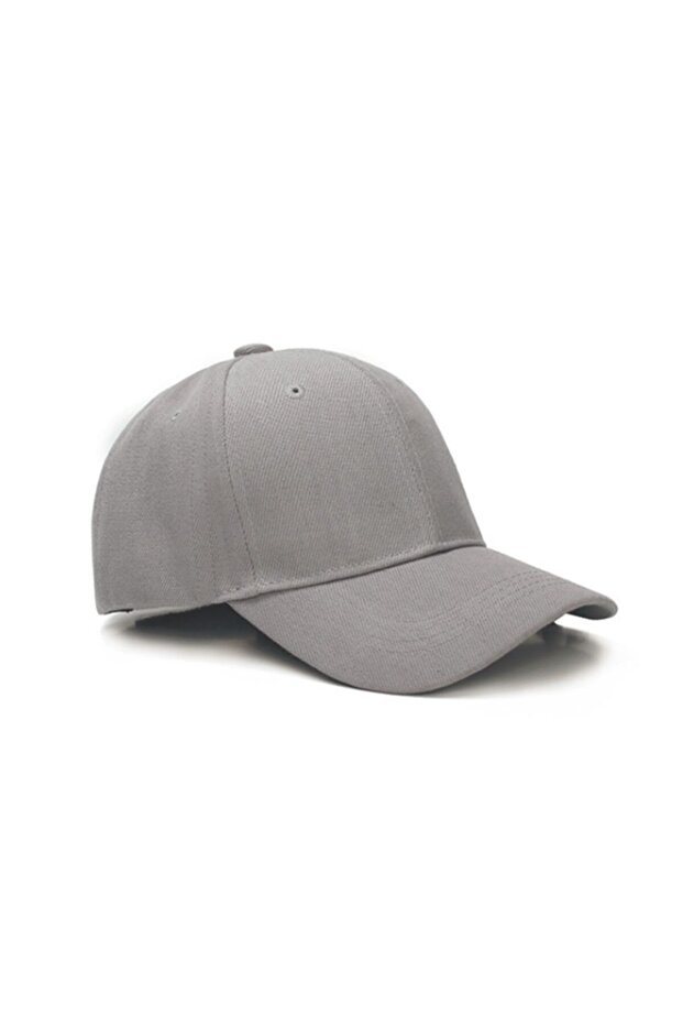 Unisex Adjustable Hat Solid Color Hat Basic Hat Cotton Gray Hat - 1