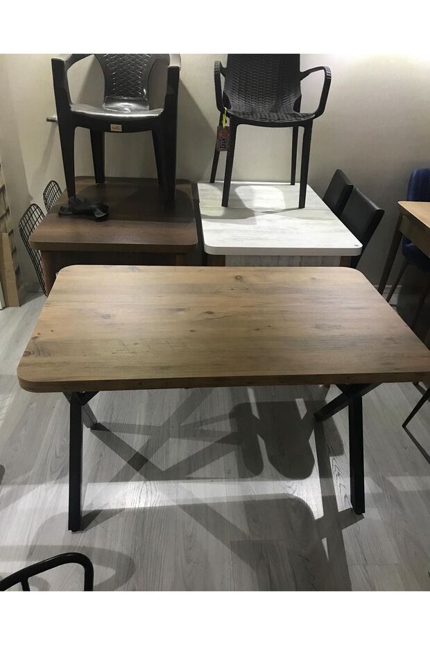 Çapraz ayak ahşap masa - 3