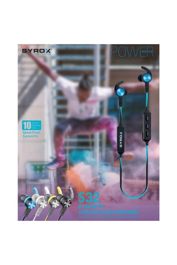 S32 Bluetooth Kulaklık Kulakiçi Mıknatıslı Spor Mikrofonlu Sarı - 4