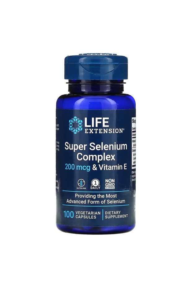 Super Selenium Complex & Vitamin E 200 mcg 100 Vegetarian Capsules - 1
