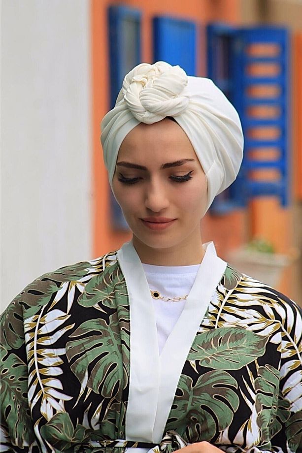 Tasarım Hazır Bone Ekru Renk - 3