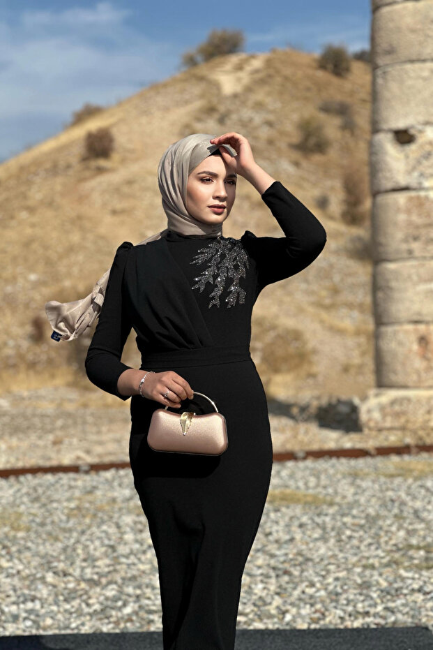 Orkide Abiye - Siyah - 3