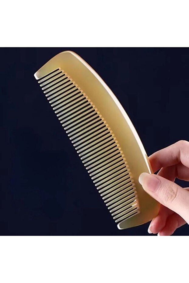 Classic Natural Bone Comb Antistatic Hair Comb Genuine Handmade Stylish Gift Kt-128 - 16 cm