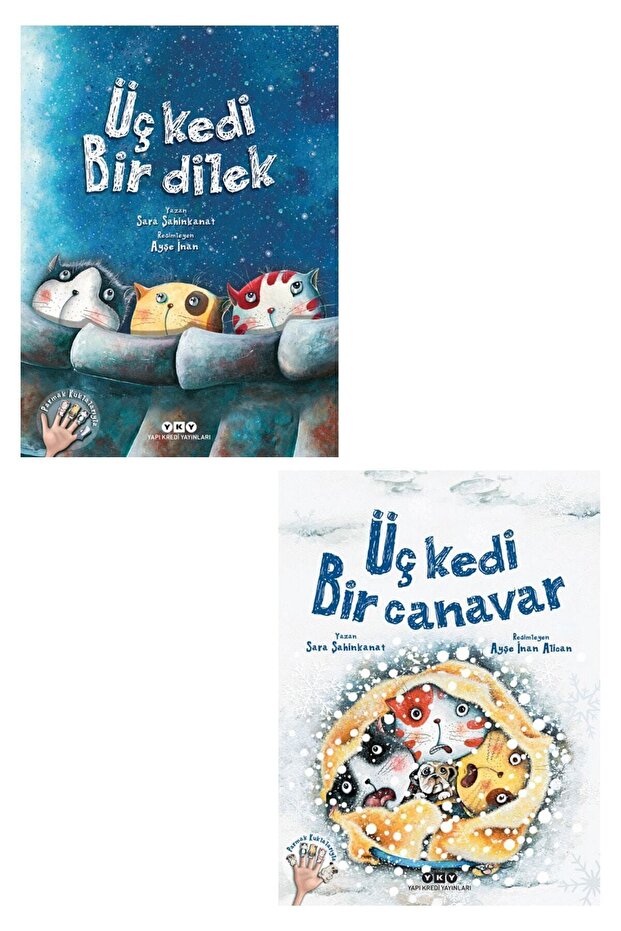Üç Kedi Bir Canavar + Üç Kedi Bir Dilek (3+ Yaş Grubu) - 1
