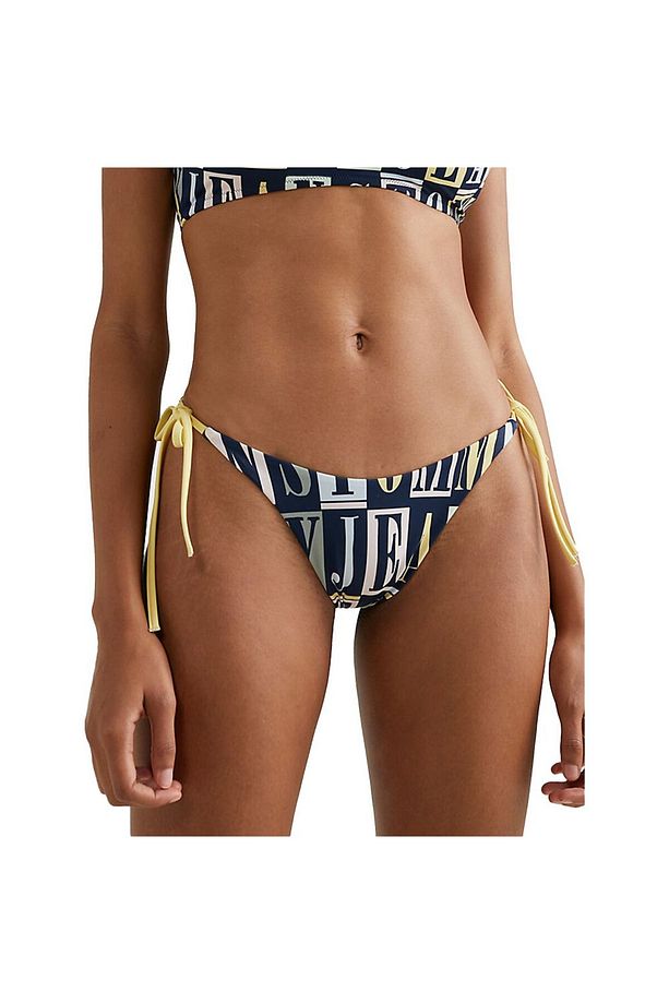 String Side Tie Kadın Siyah Bikini Altı - 1