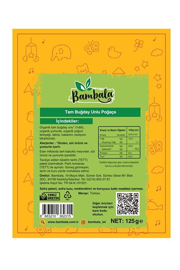 Tam Buğdaylı Poğaça 125g, - 3