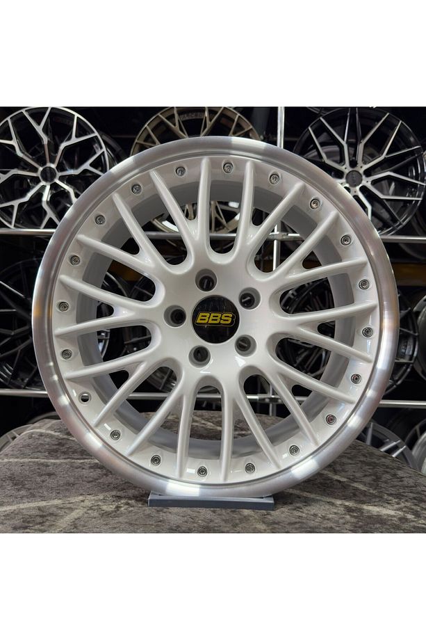 18" (inç) 5x114.3 BBS SPEEDLİNE CİVİC İ30 MEGANE FLUENCE UYUMLU BEYAZ JANT TAKIM ( 4 ADET FİYATIDIR) - 1