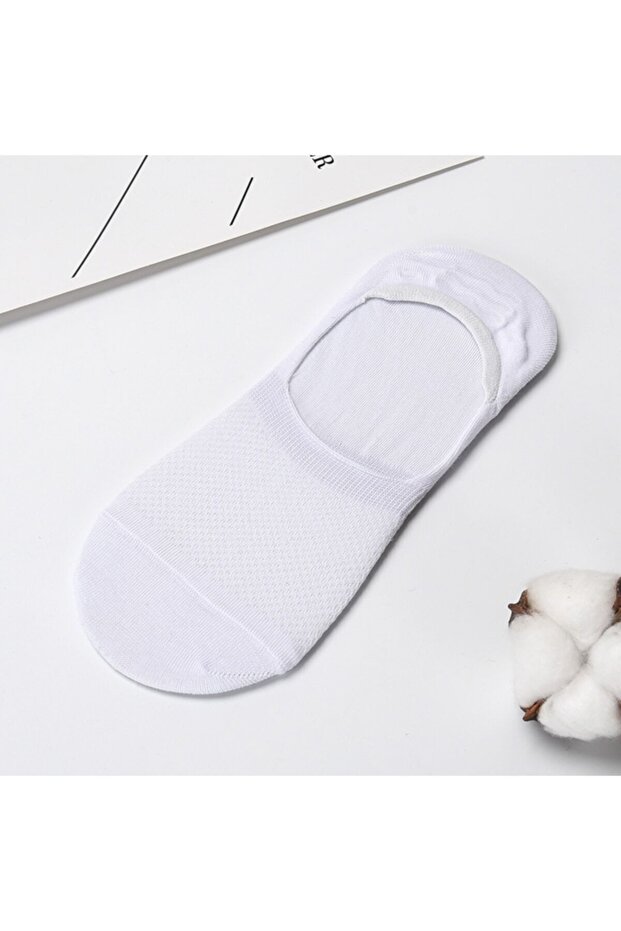 Silicone Ballerina Socks| 5-Piece Seamless Cotton Non-Removable Men's Ballerina Socks