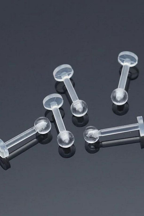Unisex Bioplast 5’li Piercing Seti – Tragus, Helix, Kıkırdak Ve Lobe Için - 4