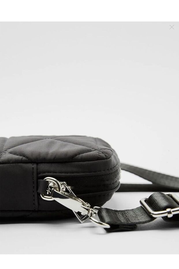 Kapitone Telefon Çantası, Askılı Cüzdan - 3