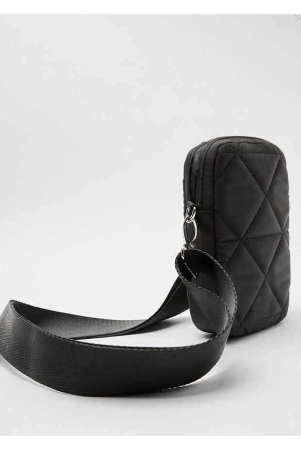 Kapitone Telefon Çantası, Askılı Cüzdan - 2