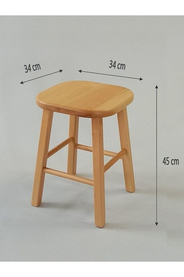 45cm Ahşap Tabure - 4