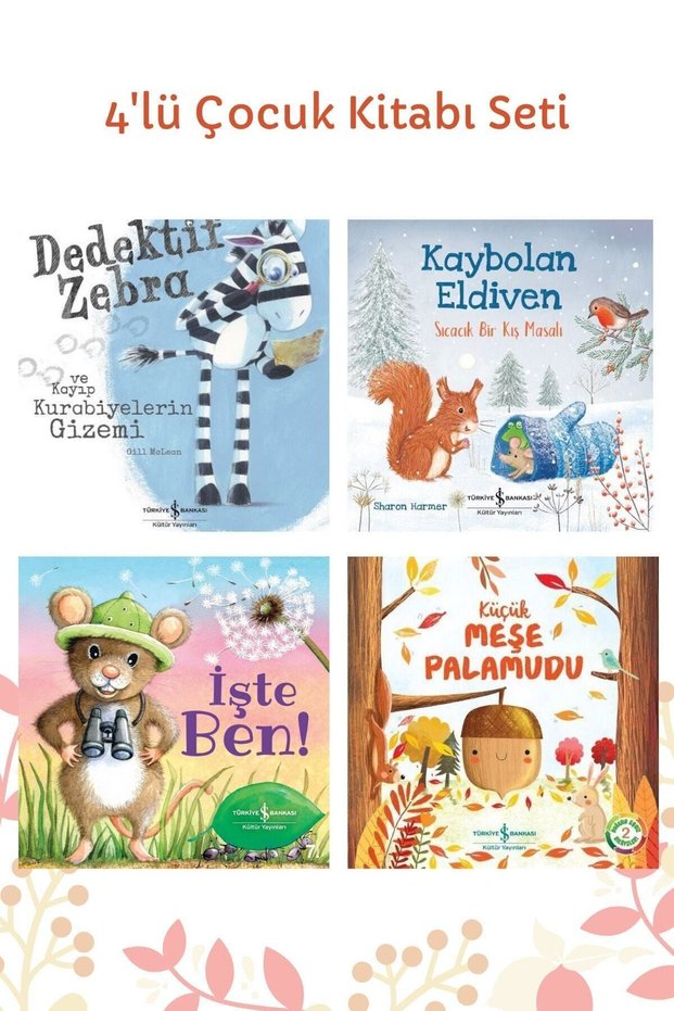 Dedektif Zebra Ve Kayıp Kurabiyelerin Gizemi + Kaybolan Eldiven + İşte Ben! + küçük Meşe Palamudu Set