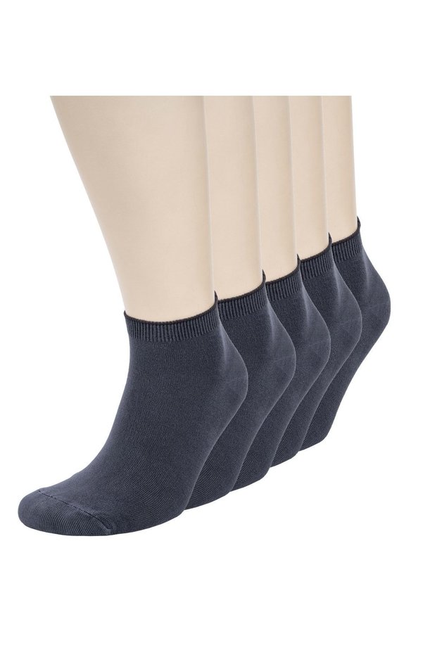 Unisex 5-Piece Seamless Bamboo Booties Socks | Multicolored Short Socks