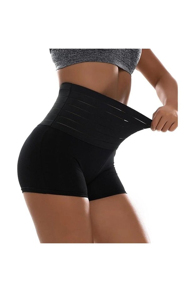 Women's Superelastic Shapewear High Waist Seamless Body Shaper Boxer Briefs Corset Double Set
