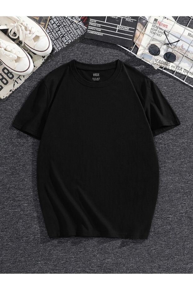 تيشيرت أساسي عادي للجنسين مقاس كبير - 2