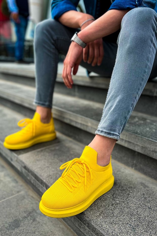 Lace-Up Knitwear Men's Sports Sneaker Shoes