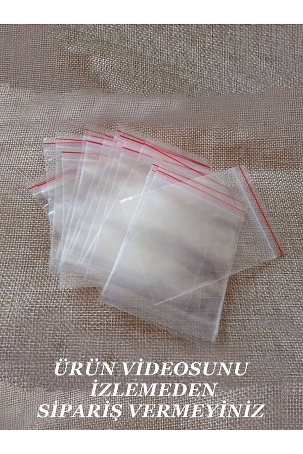 1000 Adet 4x4 cm Mini Kilitli Poşet / Kilitli Torba / Şeffaf Kilitli Poşet / Küçük Boy Poşet - 5